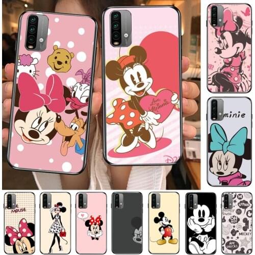 Smile Minnie Mouse Phone Case For XiaoMi Redmi 11 lite 9C 8A 7A Pro 10T 5G Anime Cover Mi 10 Ultra Poco M3 X3 NFC 8 SE cover