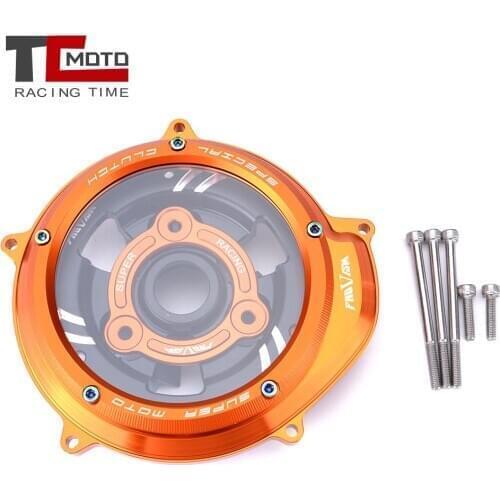 For KTM 1290 Adv CNC Racing Clear Clutch Cover & Spring Retainer R for KTM 1290 Superduke R GT 1290 1090 1050 1190 Adventure RST