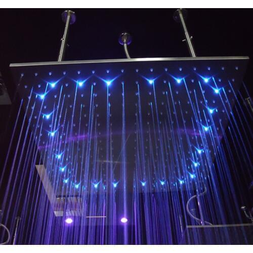 Big SPA douche LED Light Oversized Square ShowerHead 40/31 Inch Rainfall Water Saving Shower Heads Single Chrome soffione doccia