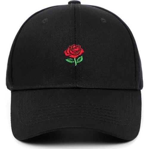 Rose baseball cap for women Embroidery flower dad hat outdoor sports snapback hat hiphop streetwear hip hop cap dropshipping