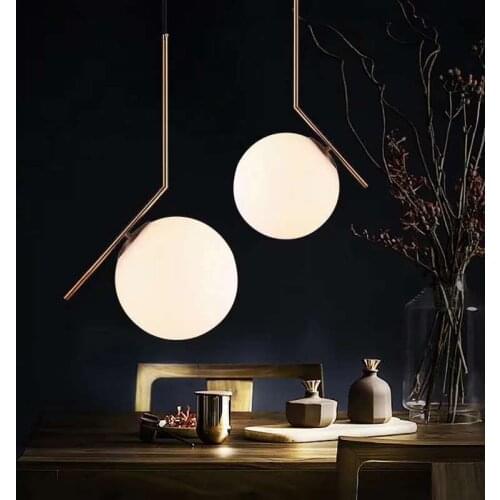 Creative Nordic BedSide Small Chandelier Modern Simple Personality Glass Ball Lamp Restaurant Bedroom Bar Lamp Wholesale