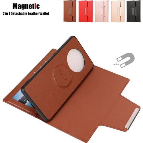 Magnetic Detachable Leather Casae for Huawei P40 P30 Lite Mate 30 40 Pro Nova 4E 7i 6SE Flip Wallet Back Cover