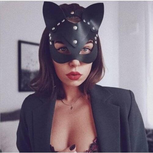 Bdsm Mask Punk Leather Motorcycle Haze Face Mask Male Dust Windproof Adult Games Bondage Restraints Cosplay Sex Toys For Men Gay