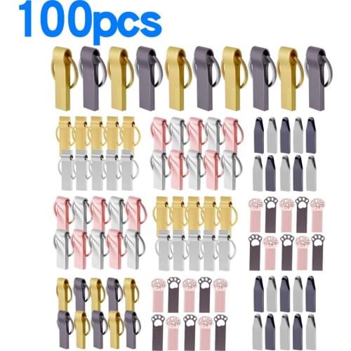 100pcs/lot USB 2.0 Flash Drive Metal 128GB 64GB 32GB 16GB 8GB 4GB Flash Memory Stick Pen drive Waterproof Metal USB Stick