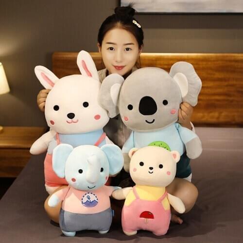 30cm-65cm Appease Series Sweet Koala Elephant Rabbit Bear Plush Toy Soft Stuffed Cartoon Animals Doll Baby Sleeping Toys Gifts
