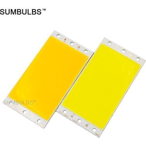 94x50MM 15W COB LED Light Strip Lamp Module DC 12V 1600LM Ultral Bright Warm Cool White Blue cob Chip On Board Matrix LED Bulb