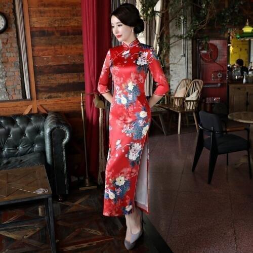2020 New Modern Qipao Traditional Chinese Dress Fashion Cheongsam Banquet Costume Long Qipao Woman Oriental Evening M-3XL