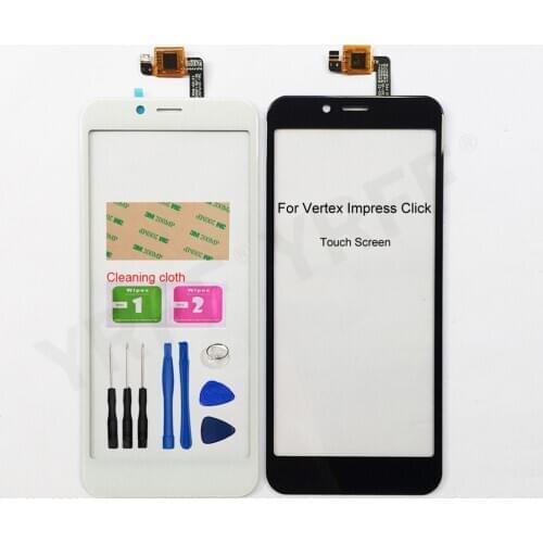 New Touch Glass Screen For Vertex Impress Click Touch Screen Digitizer Sensor Glass Panel Replacement Parts