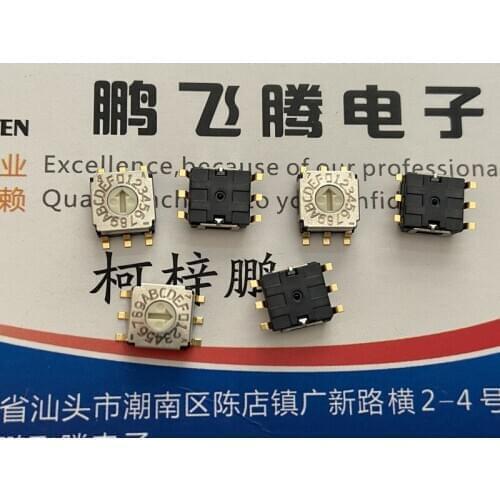 Original new 100% SA-7070TB 0-F 16 bit rotary code switch SMD 6pin reverse code