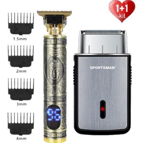 Professional Barber Hair Clipper LCD Barber Clipper 0mm Men Hair Clipper Trimmer Mower Mens Hair Cutting Machine Baldheaded