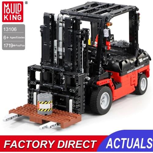 Mould King Rc Forklift Truck Fork Lift App Remote Control Building Blocks Bricks Moc Kids Diy Educational Toys Christmas Gifts