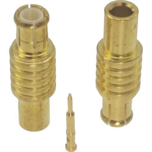 Connector MCX male plug solder RG405 0.086" Semi-rigid cable straight