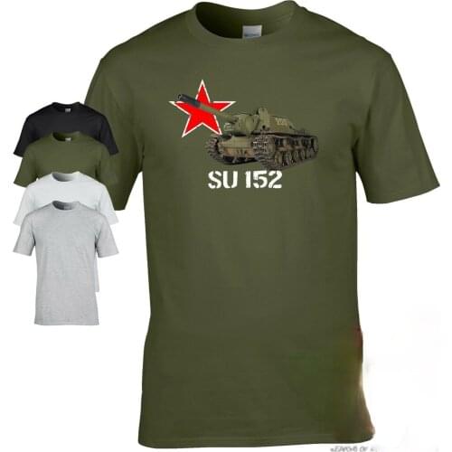 Russe Su 152 Reservoir WW2 Militaire Armure Men T-Shirt World Of War Tanks
