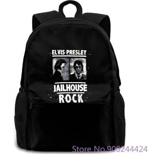 Elvis Presley MUGSHOT JAILHOUSE ROCK NWT "Official Elvis Product" And Wo women men backpack laptop travel school adult