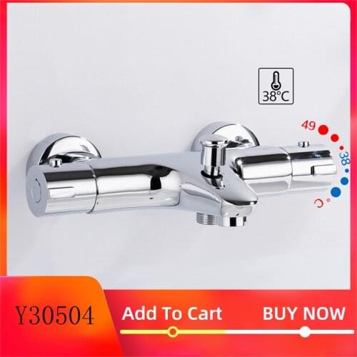 Shower faucets thermostatic bath mixer with thermostat mixer faucets wall mounted waterfall bathtub faucet