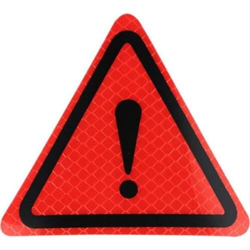 Universal Reflective Stickers Car Bodywork Decorative Paster Motorcycle Triangle Warning Label