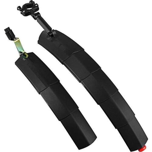 Bike Fenders Front+Rear Adjustable Bike Splash Guard Bicycle Mudguard Set Retractable Mudguard with Flashing Tail Light