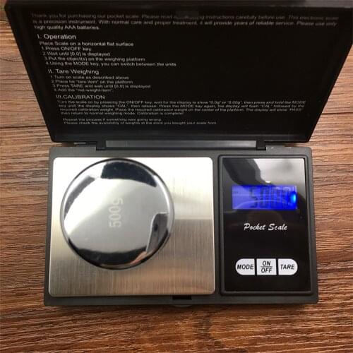 0.01 Weight Electronic Scale Lcd Display Digital Scale 500g Precision Digital Scales For Gold Jewelry Gems Medication Herbs