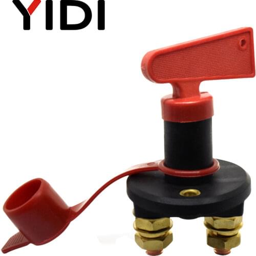 Car Battery Power Switch Disconnect Isolator Circuit Breaker Main Switch Kill Cut-off Switch Insulated Rotary Switch Key Truck