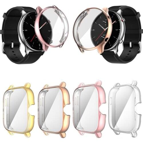 TPU Soft Screen Glass Protector Case Shell Frame For Amazfit GTS2 GTR 2 GTS 2e Watch GTR2/e GTR2e GTS2e Protective Bumper Cover