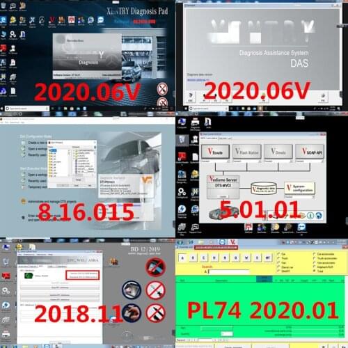 WIN 10 64bit system hard disk with the latest SD connector C4/C5 software 2020.06V Xen.try and DTS-Monaco 8.16 for MB Star C4/5