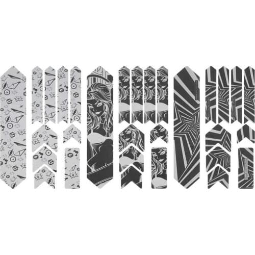 10Pcs/Set Bike Reflective Stickers Bicycle Frame 3D Night Reflection Removeable Sticker Bike Paster Guard Cover