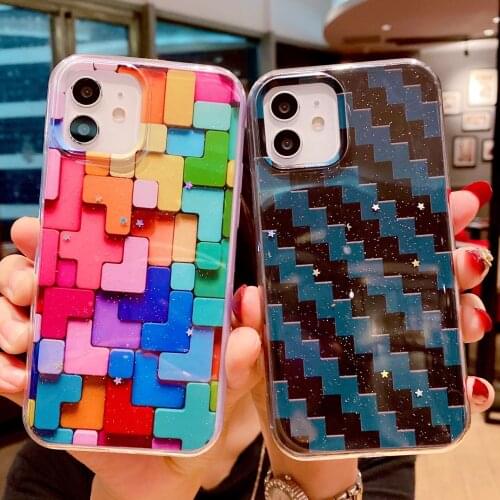 2 in 1 Phone Back Case for iPhone 11 12 Pro Max XR SE 2020 6 7 8 Plus XS Max Painted Epoxy Split Cover Shockproof Slim Fit Coque