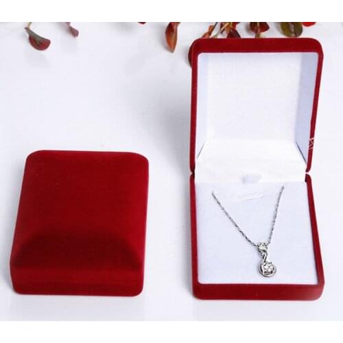 New Velvet Wedding Bride Jewelry Necklace Pendant Box Gift Colar Earrings Trinket Display Case Holder Organizer Dropshipping