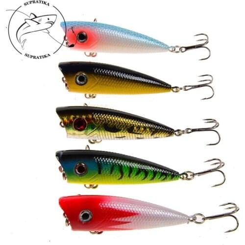 Bionic Floating Popper 6cm/6.5g High Quality Plastic Fishing Bait 3D Eyes Anti-Corrosion Freshwater Fishing Lure Hard Bait