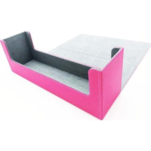 Large capacity side opening 400+ Card Box Capacity Pink Card Case Container Collection For Board Game Sleeve Holder Box