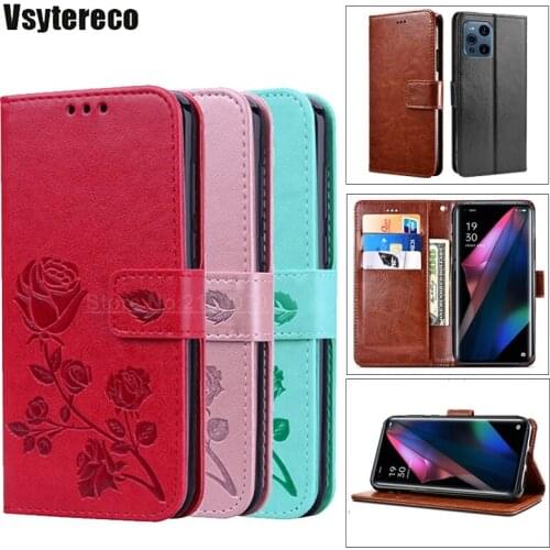 Phone Case For OPPO A35 A53s A54 A55 A74 A93 A94 A95 5G Etui Capa on FindX3 Lite Neo Wallet Cover For Fundas Oppo Find X3 Pro 5G