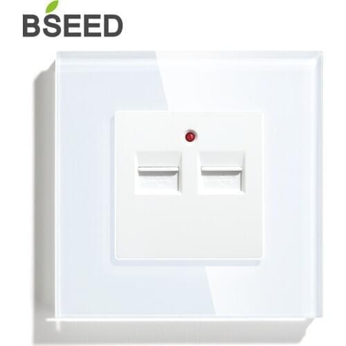 BSEED Double USB Wall Decorative Socket Dual Black Golden White Panel