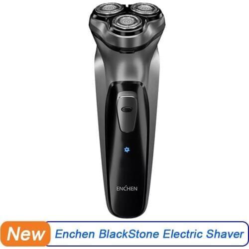 Enchen BlackStone Electric Shaver Smart Control Blocking Protection Razor Rechargeable Washable for Men Rotary beard knif