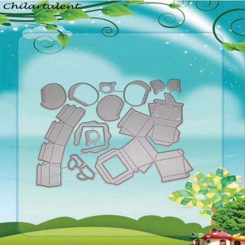 Elephant Box Bag Border Cutting Dies Stencil Metal Dies DIY Scrapbooking Album Craft dies for cards making embossing 2018