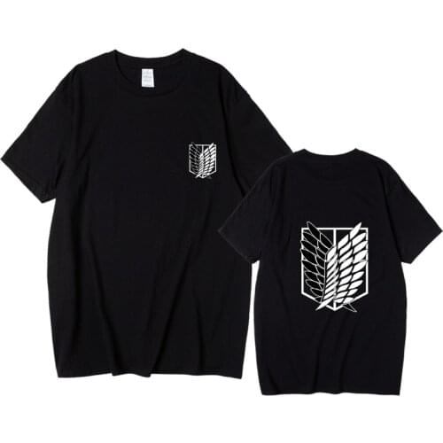 Attack On Titan T-shirt Men Tee Shirt Cotton Anime Tshirt 2021Summer New Male Clothing Japan Streetwear Comic t shirt Tops Tees