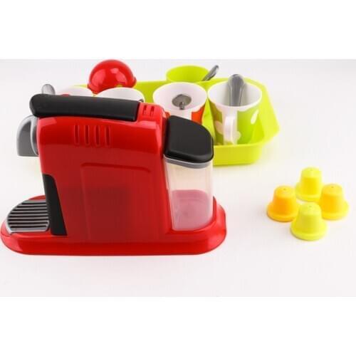 Simulation Plastic Coffee Machine With Cups Playset Kitchen Pretend Play Toy