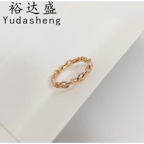 Rose Gold Knotted Heart Ring It Is Shaped with A Circle of Interconnected Love Hearts, with Bumps and Textures