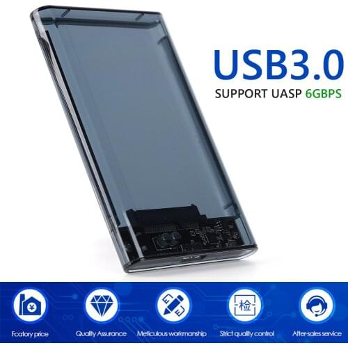 USB3.0 HDD Enclosure 2.5 inch Serial Port SATA SSD Hard Drive Case Support UASP 6Gbps Mobile External HDD Box