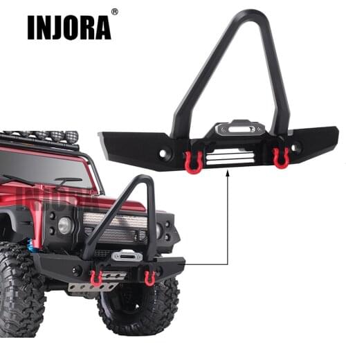 INJORA RC Car Metal Front Bumper 200*120mm for 1:10 RC Crawler Traxxas TRX-4 TRX4 Upgrade Parts