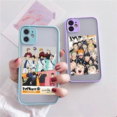 Cute Anime Oya Haikyuu Phone Case For iPhone XR 11 Pro Max 12 X XS SE20 8 7 6s Plus Volleyball Boy Kenma Hard Cover Matte Fundas