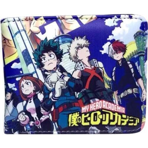 My hero academy cosplay Wallet anime Bifold Short wallet With Card Holder Coin Pocket