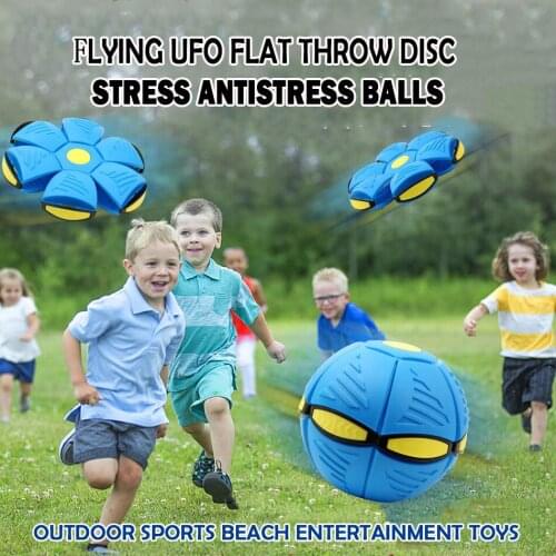 Flying UFO Flat Throw Disc Ball Outdoor Garden Basketball Sports Game Beach Antistress Fidget Toy Kids Catch Throw Ball