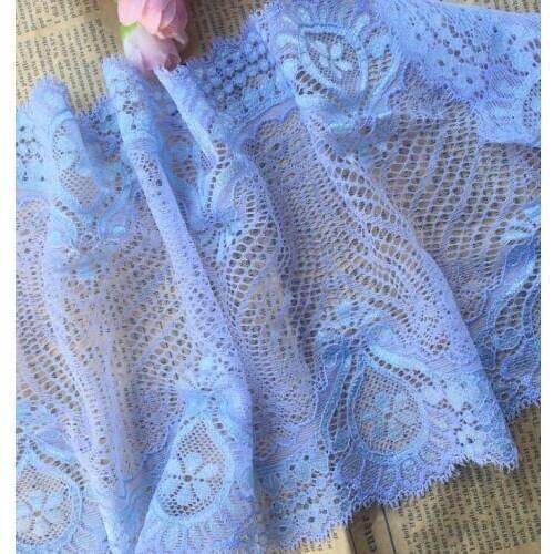 2 Meters Red Blue Soft Cloth Lace Fabric DIY Underwear Bra Clothing Elastic Lace Trim Decorate Accessories Ribbon Lace 16cm