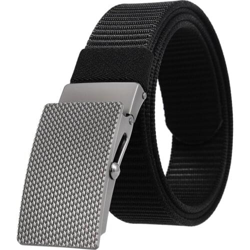 The new leisure business belt nylon woven belt mens rolling buckle belt LY136-23548-1