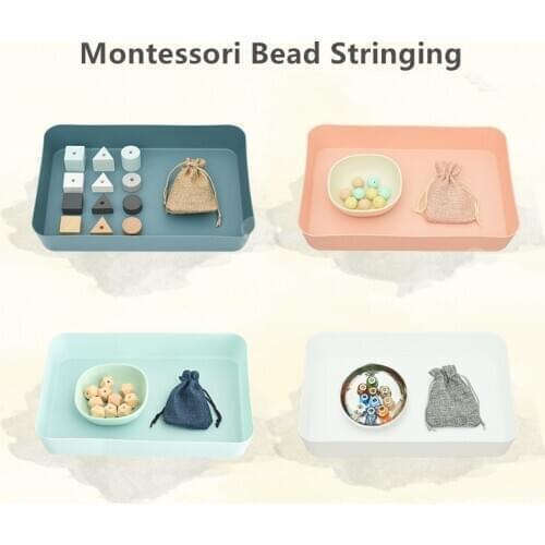 Montessori Bead Stringing Toys Hand-Eye Coordination Exercises Materials Preschool Early Educational Equipment