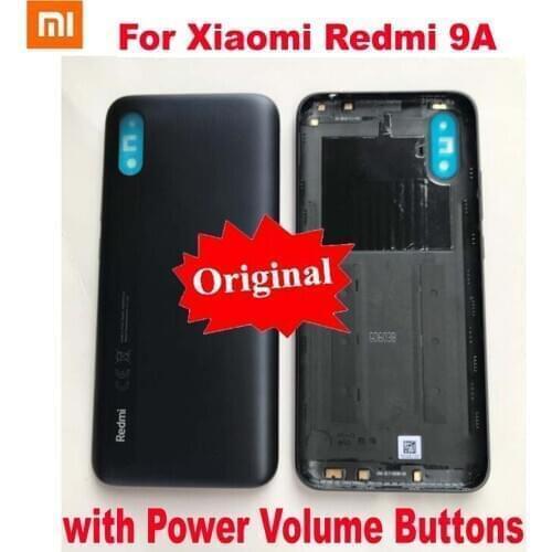 Original New Best Back Battery Cover Housing Door Rear Case with Power Volume Buttons For Xiaomi Redmi 9A Phone Shell Parts