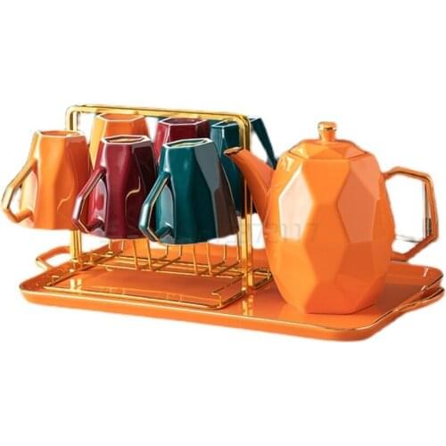 Nordic luxury water set family living room water cup tea cup tea set high grade ceramic cup