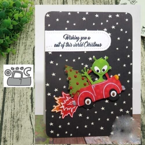 Christmas pickup truck METAL CUTTING DIES Stencil Scrapbooking Photo Album Card Paper Embossing Craft DIY