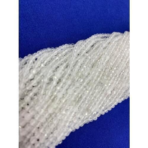 AAA natural crystal White crystal faceted sphere 2MM / 3MM / 4MM in length 38cm