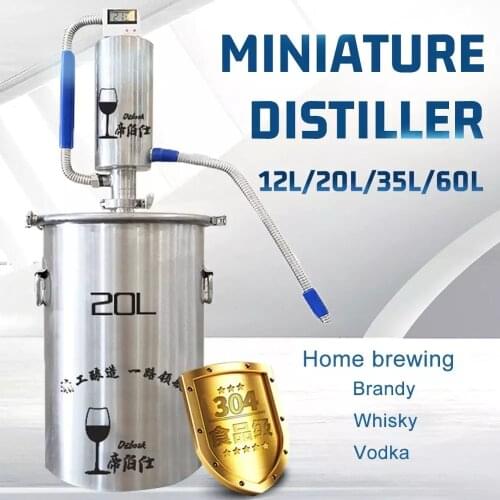20L Alcohol Distiller, Home Wine Making Machine, Distilling Gin Alcohol Equipment, Brewing Used for Brandy & Whisky Making